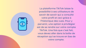 qui ont consulté le profil de TikTok